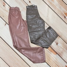 Abercrombie & Fitch size 2 faux Leather ultra high 90s Straight pants (2)
