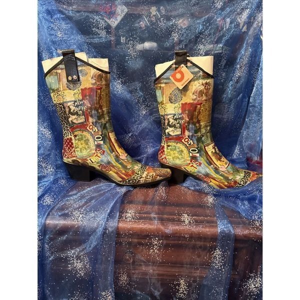 Women’s BOPS BY BEEHIVE Western Cowgirl Up Printed Rain Boots-US 11/Euro 42