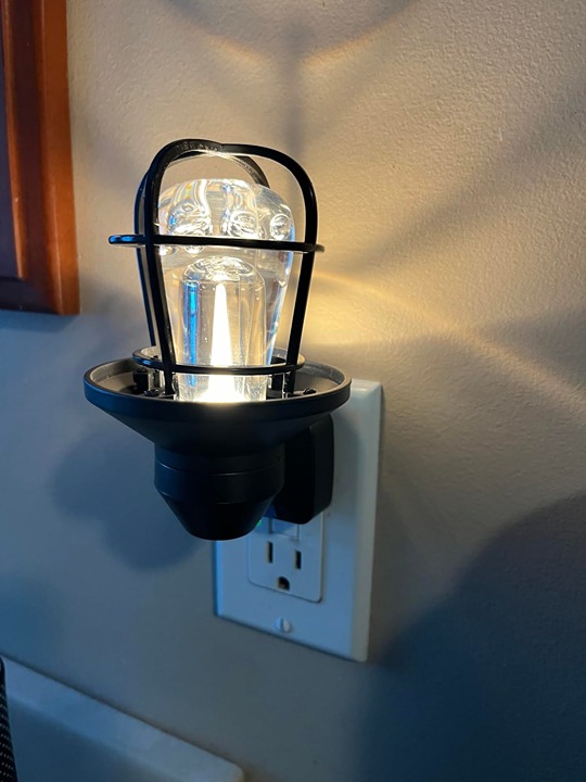 Vintage LED Night Light, Plug-in, Dusk to Dawn Sensor, Farmhouse Decor, Pack 2