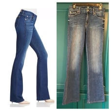 7 For All Mankind Kimmie Bootcut Jeans Sz 27 Tall