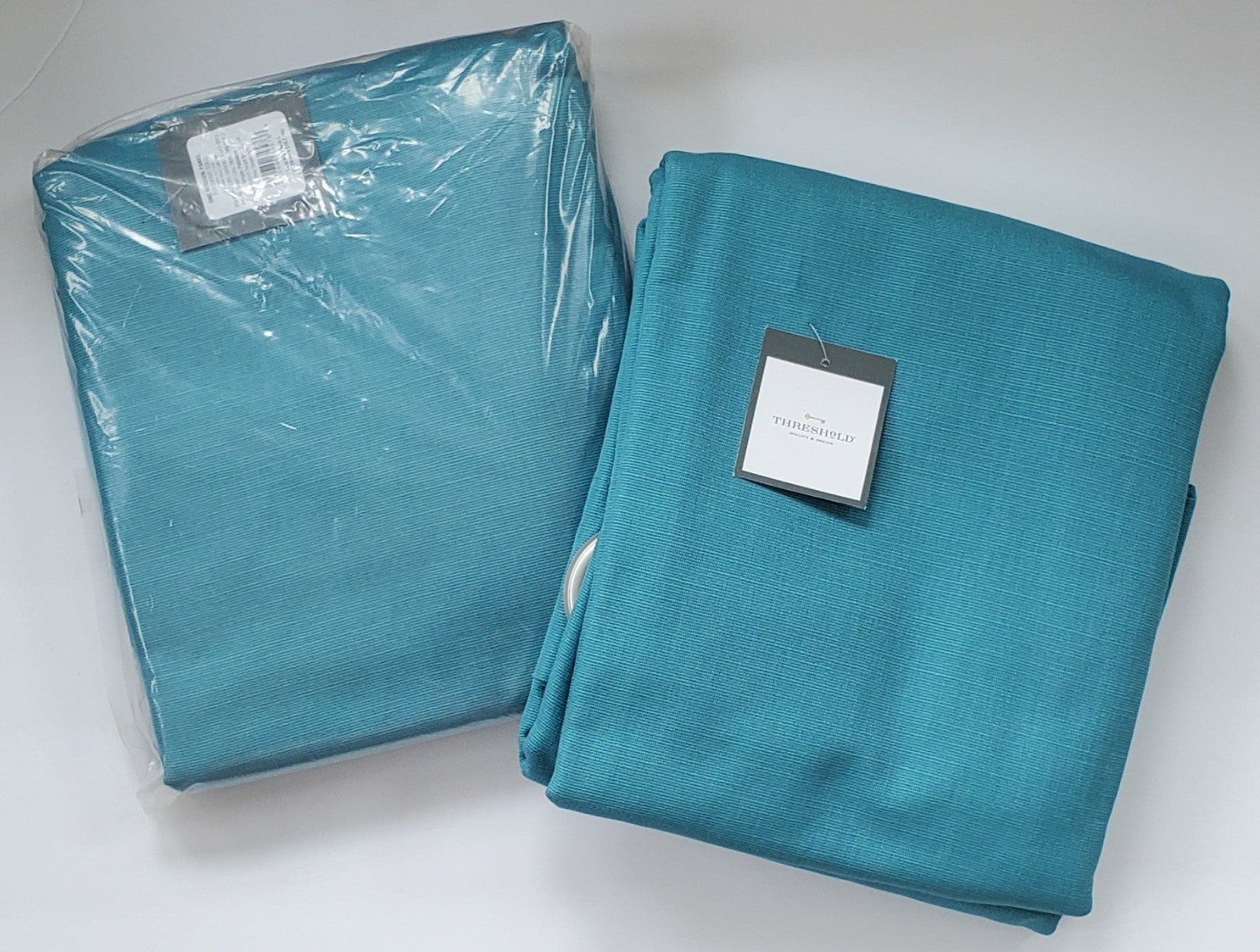 Threshold Turquoise Cotton Solid Curtain Window Panel Set of 2