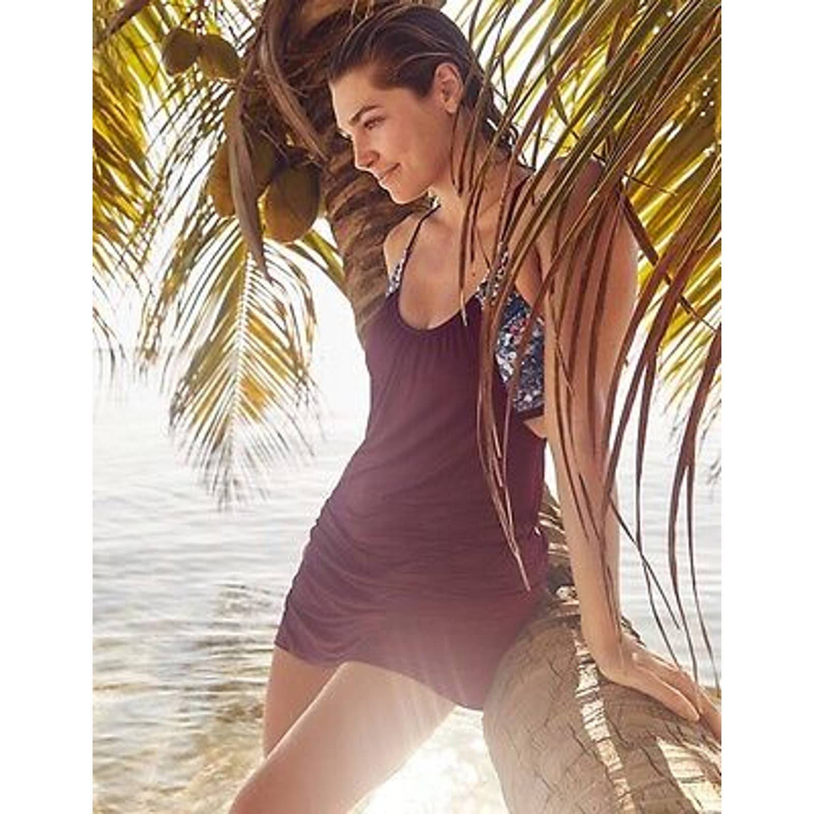 Athleta Geo Blousy Tankini Dress 34D/DD