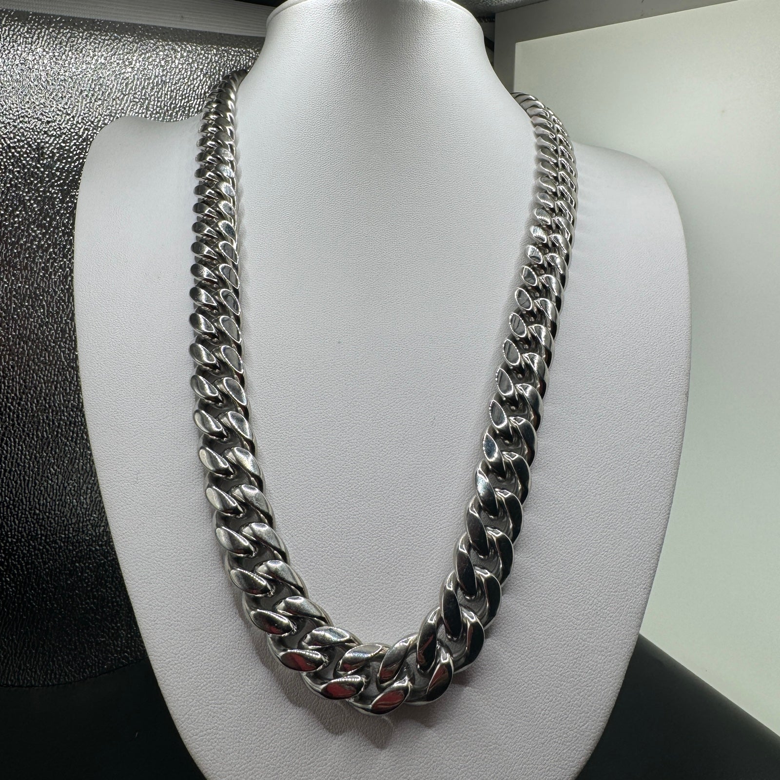 24 inches/ 12mm thick Men or XLarge Size for Woman too Stainless Steel Chain