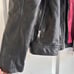 Black Zara Leather Bomber Jacket M biker moto coat Silver Zipper Red Interior