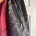 Black Zara Leather Bomber Jacket M biker moto coat Silver Zipper Red Interior