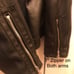 Black Zara Leather Bomber Jacket M biker moto coat Silver Zipper Red Interior