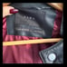 Black Zara Leather Bomber Jacket M biker moto coat Silver Zipper Red Interior