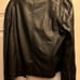 Black Zara Leather Bomber Jacket M biker moto coat Silver Zipper Red Interior