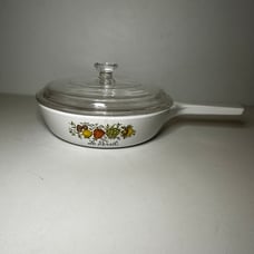 Vintage Corningware Le Persil Spice Of Life 6.5 Sauce Pan P-83-b with Pyrex Lid