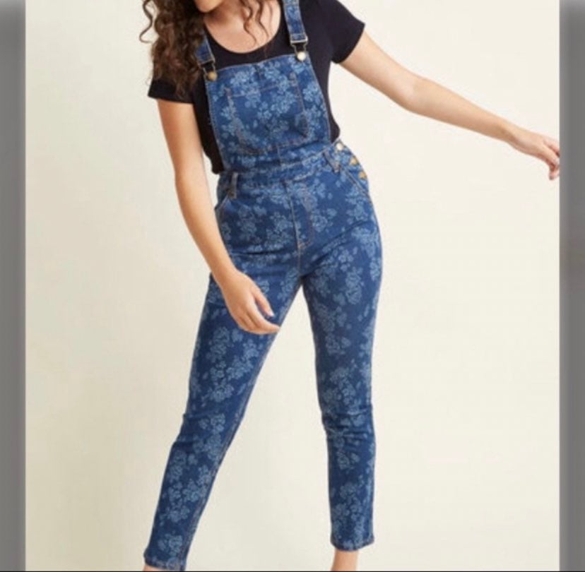 ModCloth Floral Overalls