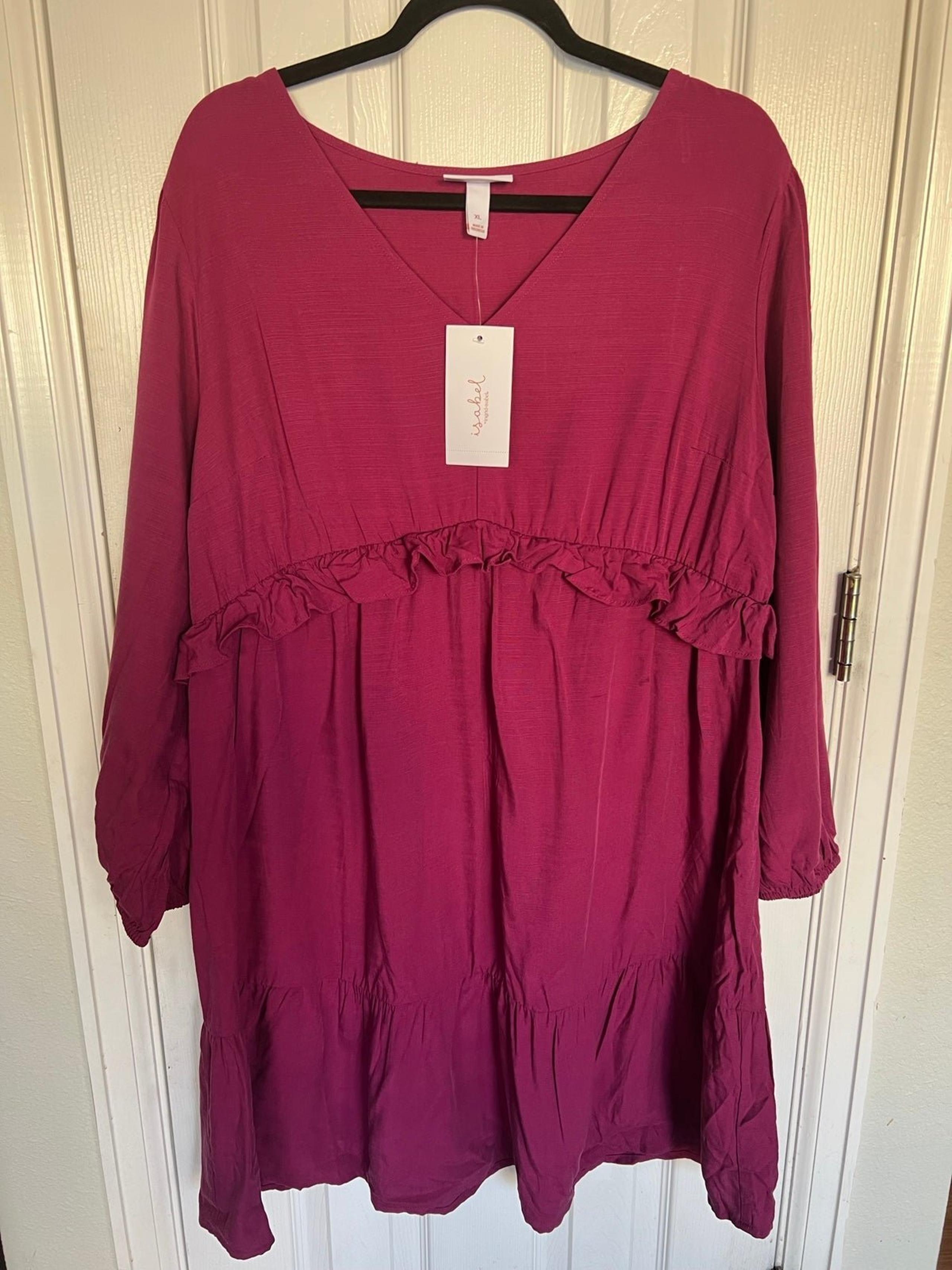 Isabel by Ingrid+ Isabel Berry/Purple Knee Length Maternity Dress Woman Size XL