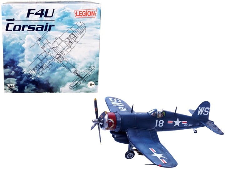 Vought F4U-4 Corsair Fighter Aircraft VMF-323 Death Rattlers USS Sicily (June