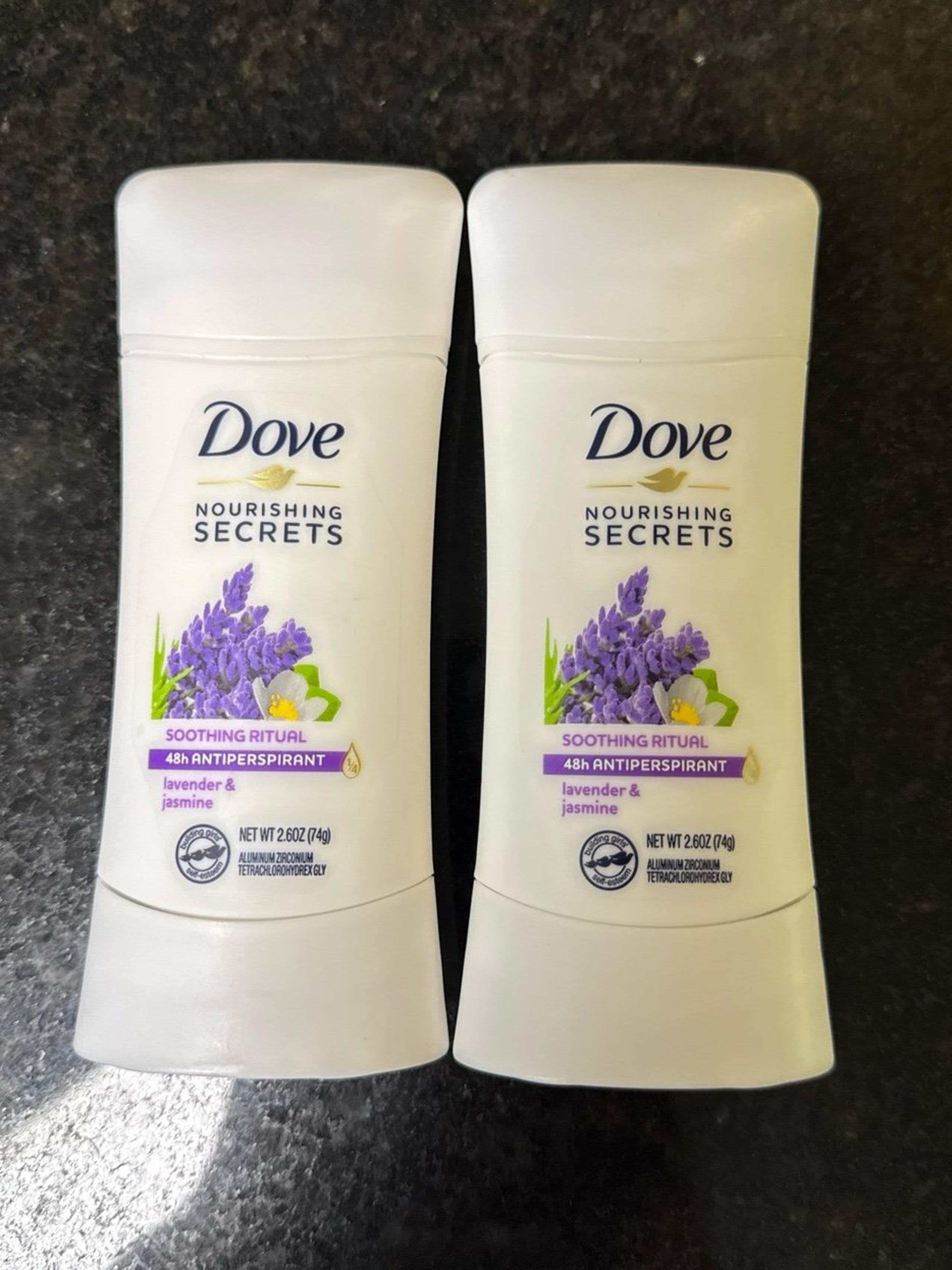 2 Dove Nourishing Secrets Lavender & Jasmine 48 Hour Antiperspirant Deodorants