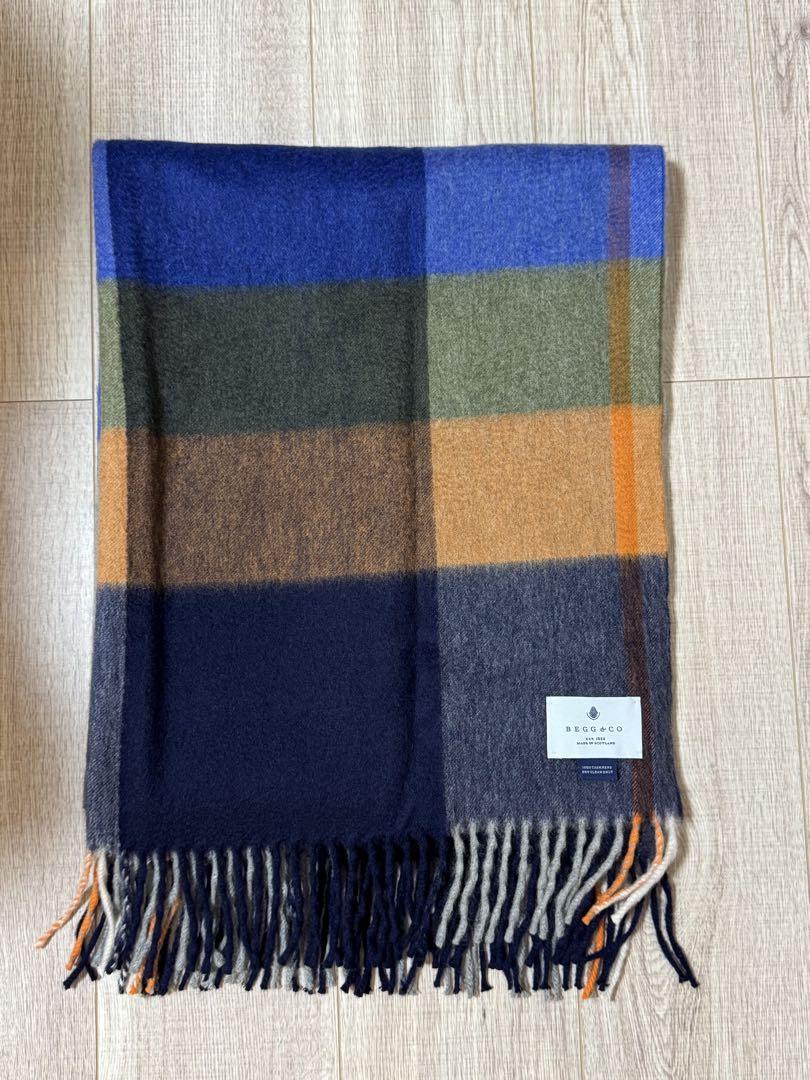 BEGG & CO Large Stole, Cashmere, Made in Scotland