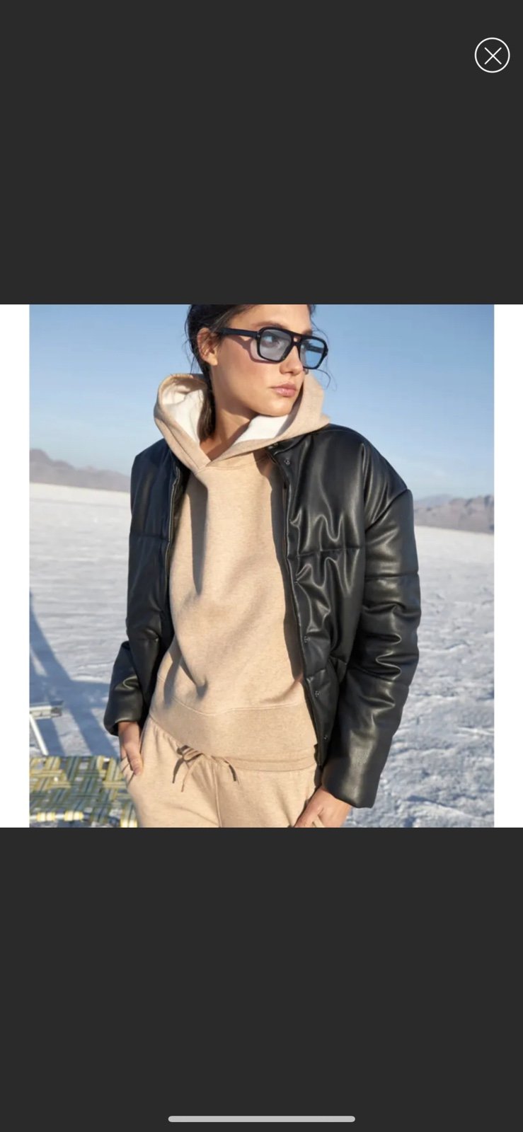 Rails Otto Faux Vegan 2024 Leather Puffer Jacket L NWT