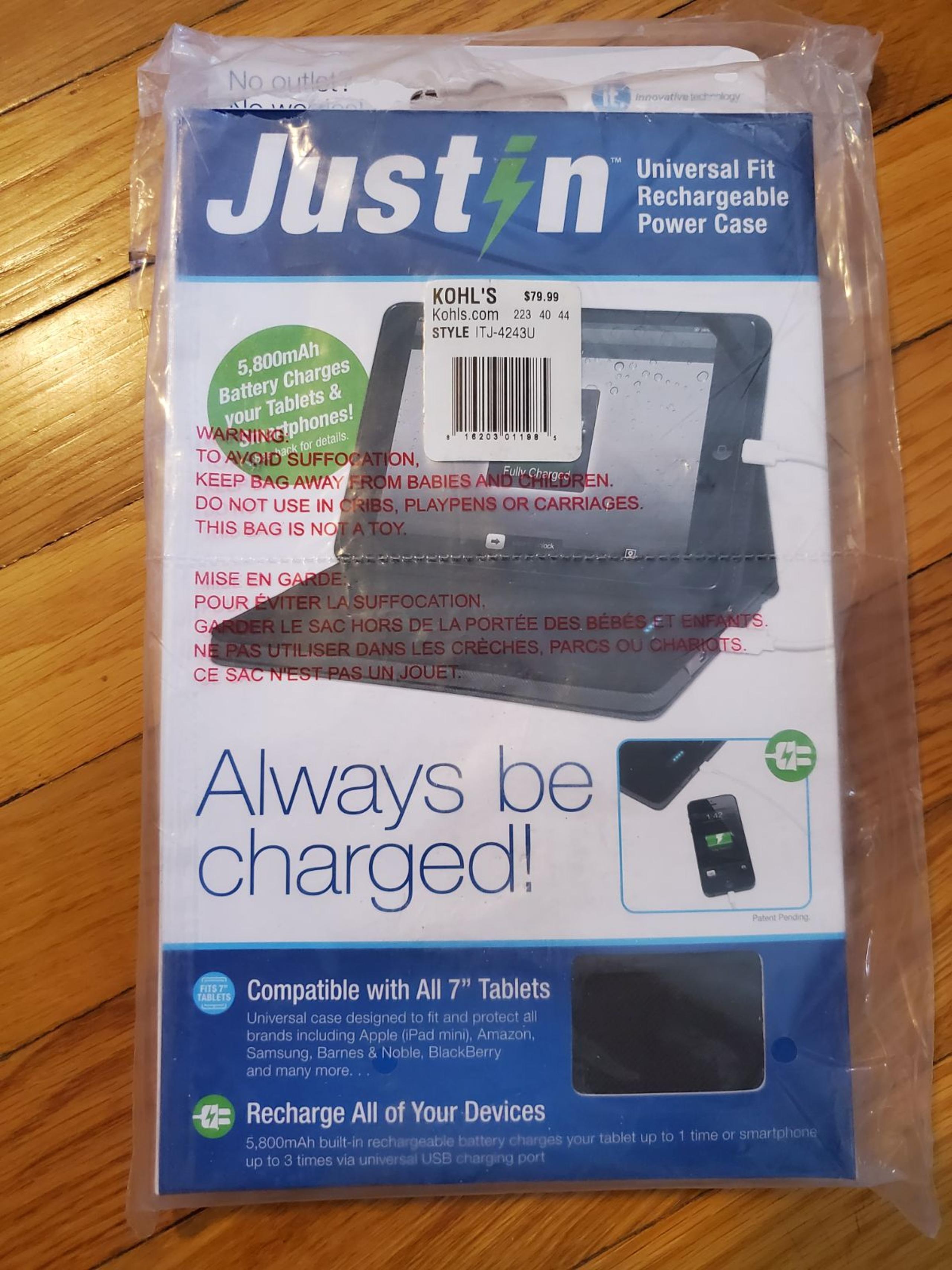 Rechargeable Power Case for 7" Tablets