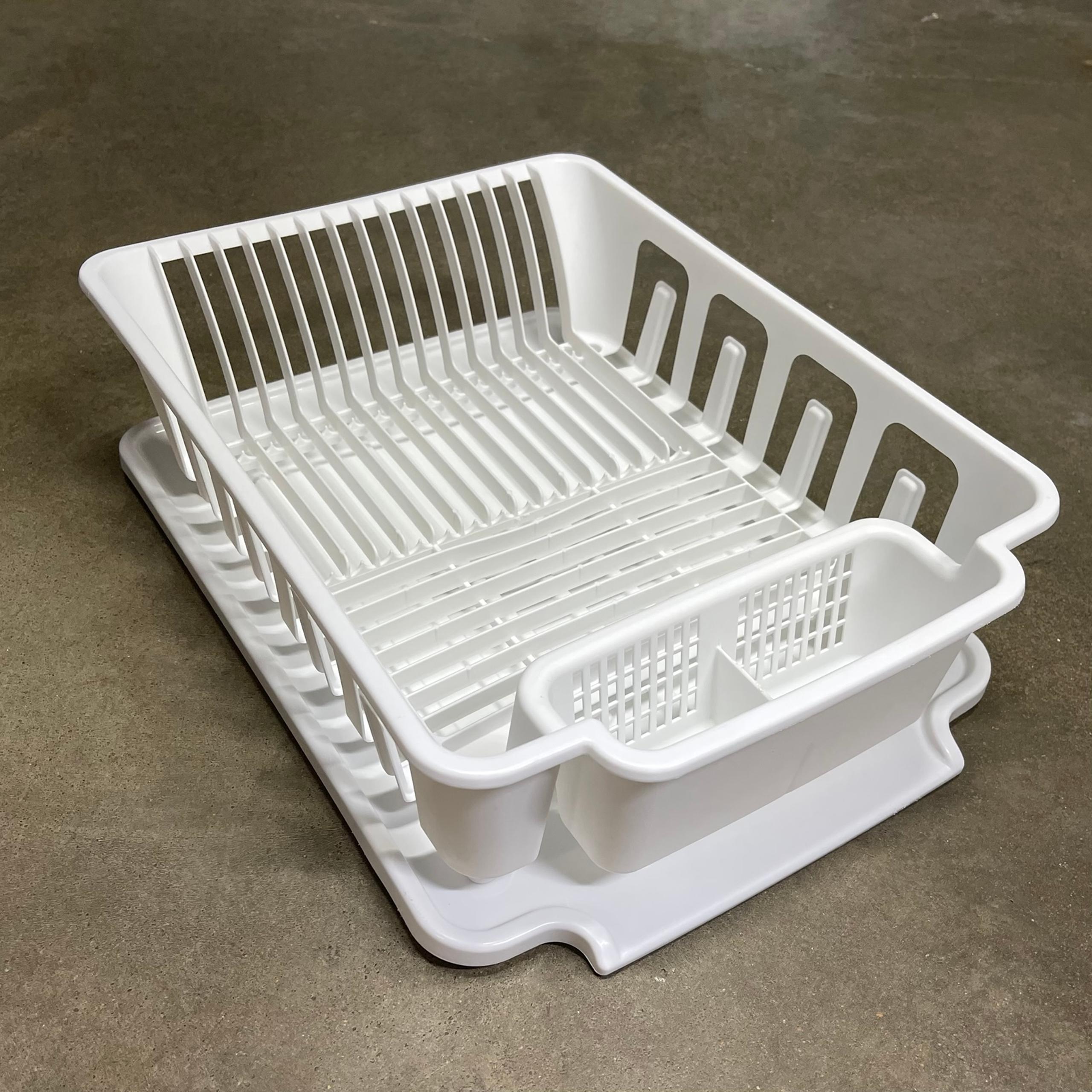2pc Plastic Dish Drainer Dry Rack Sink Drainboard - Sterilite