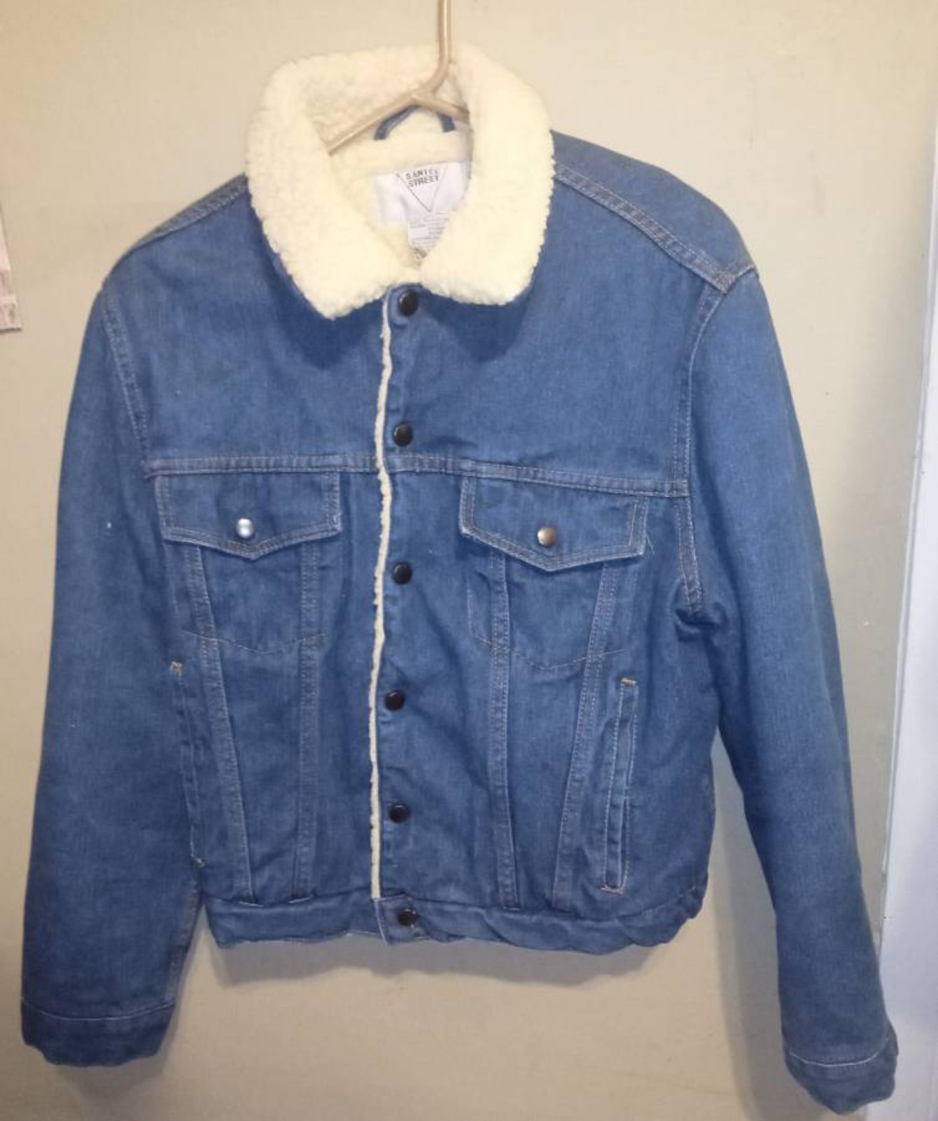 1980's Santee Street Mens Denim Coat Jacket - SZ. L