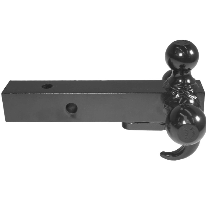 Titan Triple Ball Trailer Hitch for 2 Class III/IV Receiver Truck w/ Tow Hook
