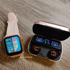 COMBO~Smart Watch Sports Tracker Bluetooth Call + Bluetooth 5.1 Earbuds Earphone