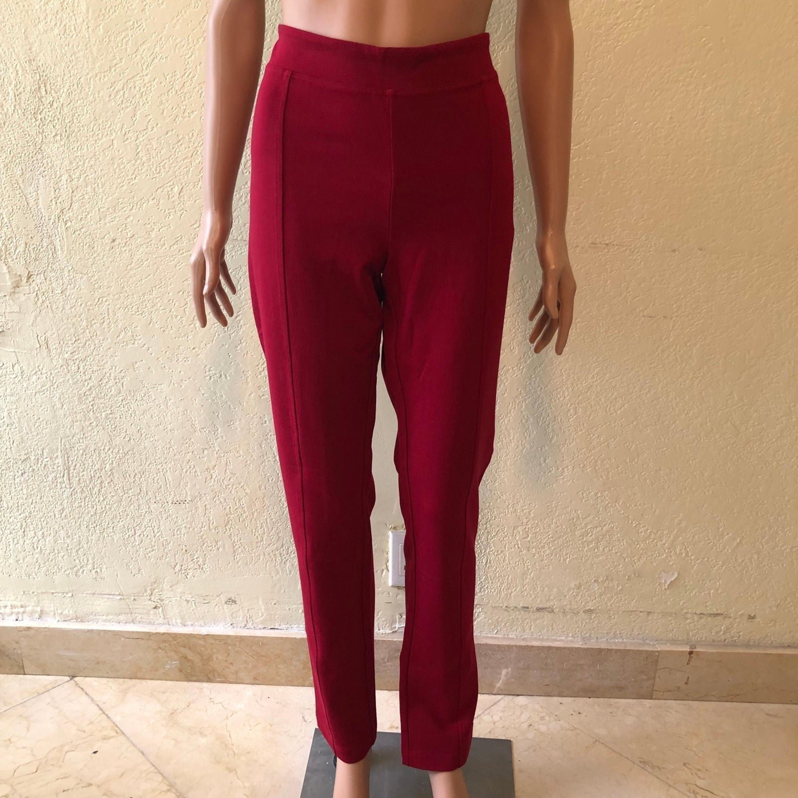 BCBGMaxazria Women’s Size XL Marron/Red Dress Pants/Leggings Elastic Stretchy