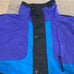 SPORTS AFIELD 90’s Black Purple Blue Nylon Shell Zip-Up Jacket Size Medium