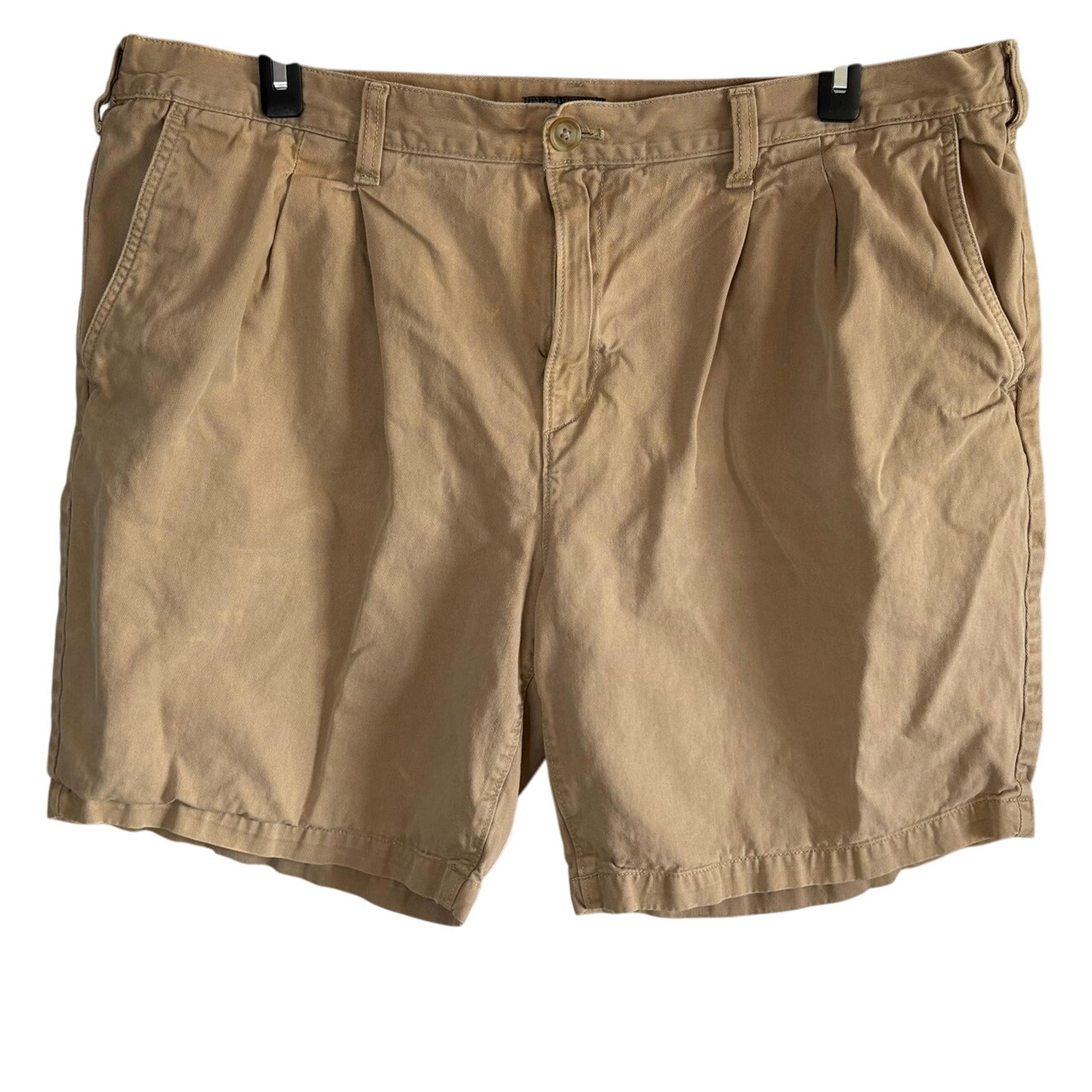 Eddie Bauer Mens Shorts Khaki Size 44 Chino Classic 8" Inseam Pockets Preppy