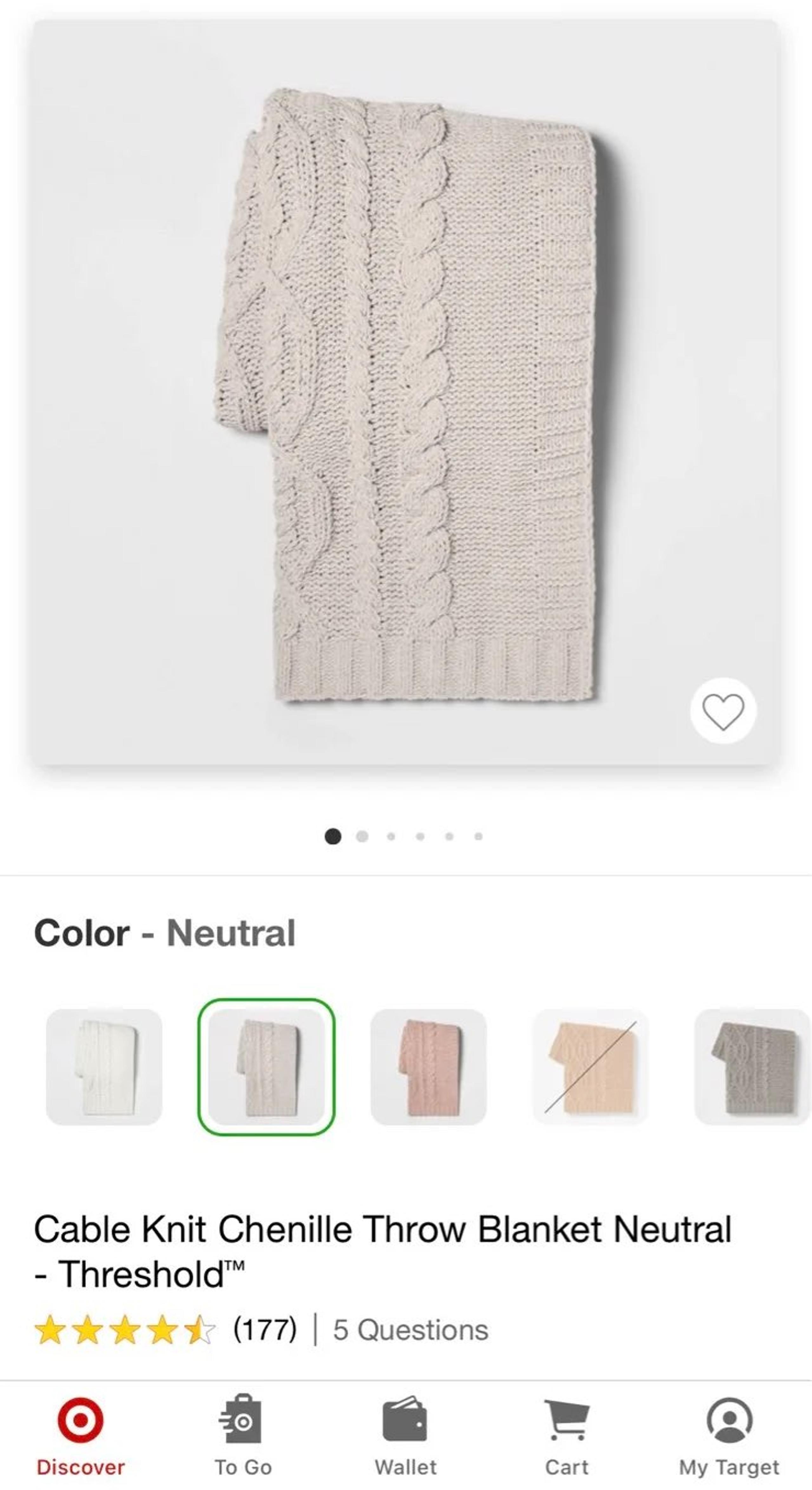 Threshold cable knit blanket