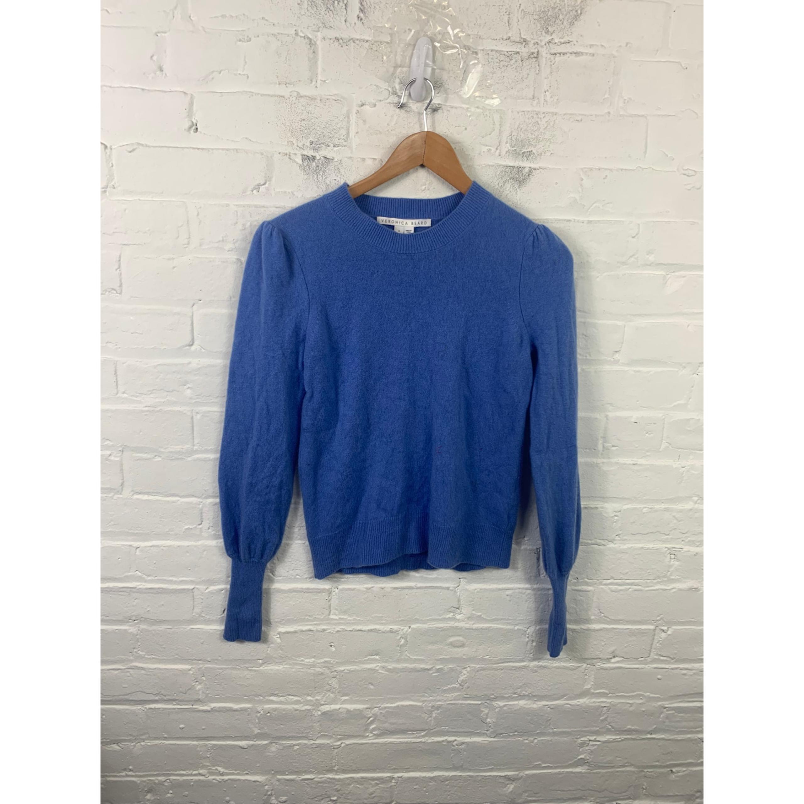Veronica Beard Women's Knit Cashmere Pullover Sweater Long Sleeve Blue Size S