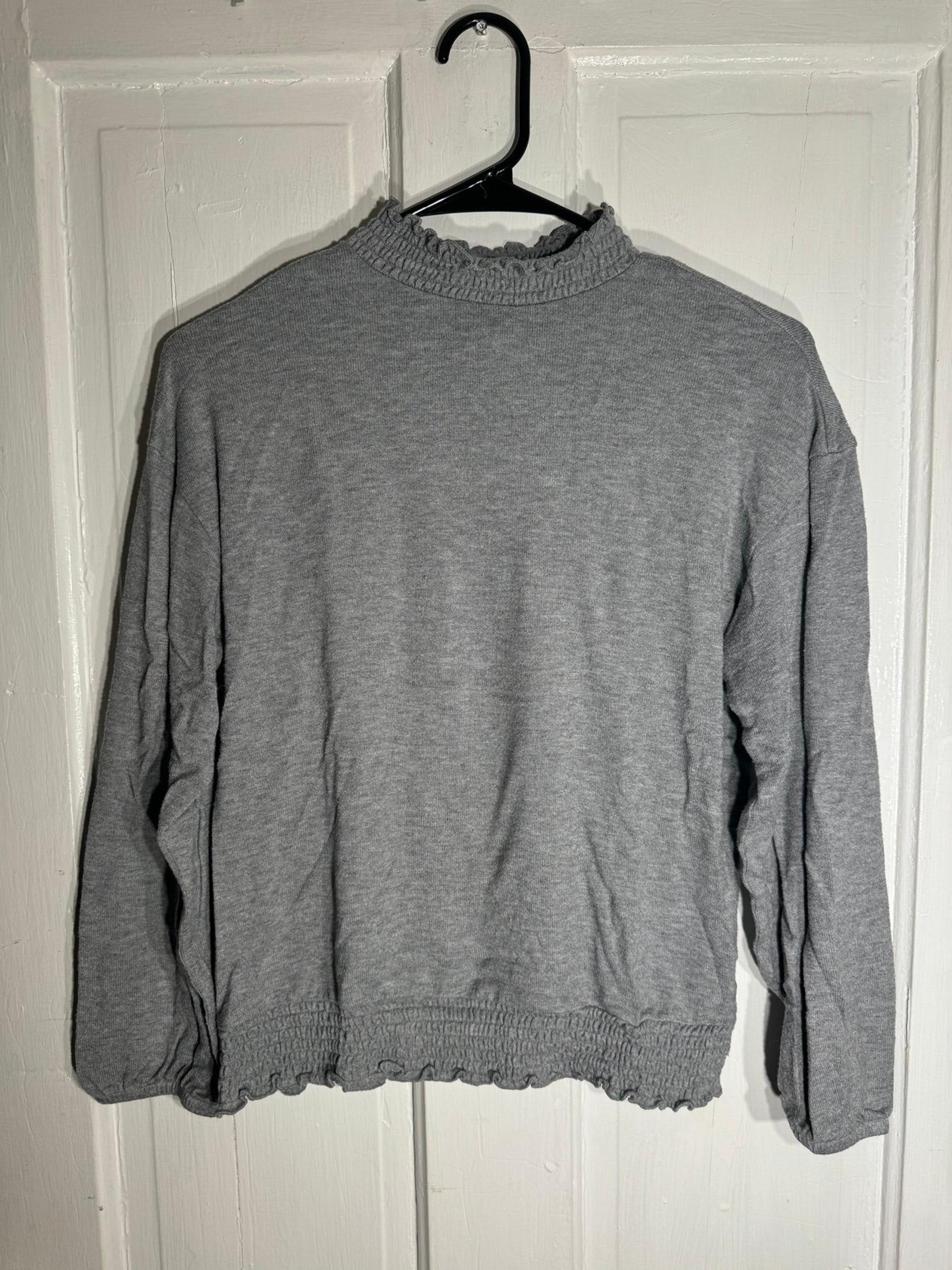Grey Long Sleeve Mock Neck