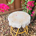 Vintage new handmade crochet beige round 23.6” table cloth AG0804
