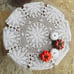 Vintage new handmade crochet beige round 23.6” table cloth AG0804