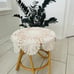 Vintage new handmade crochet beige round 23.6” table cloth AG0804