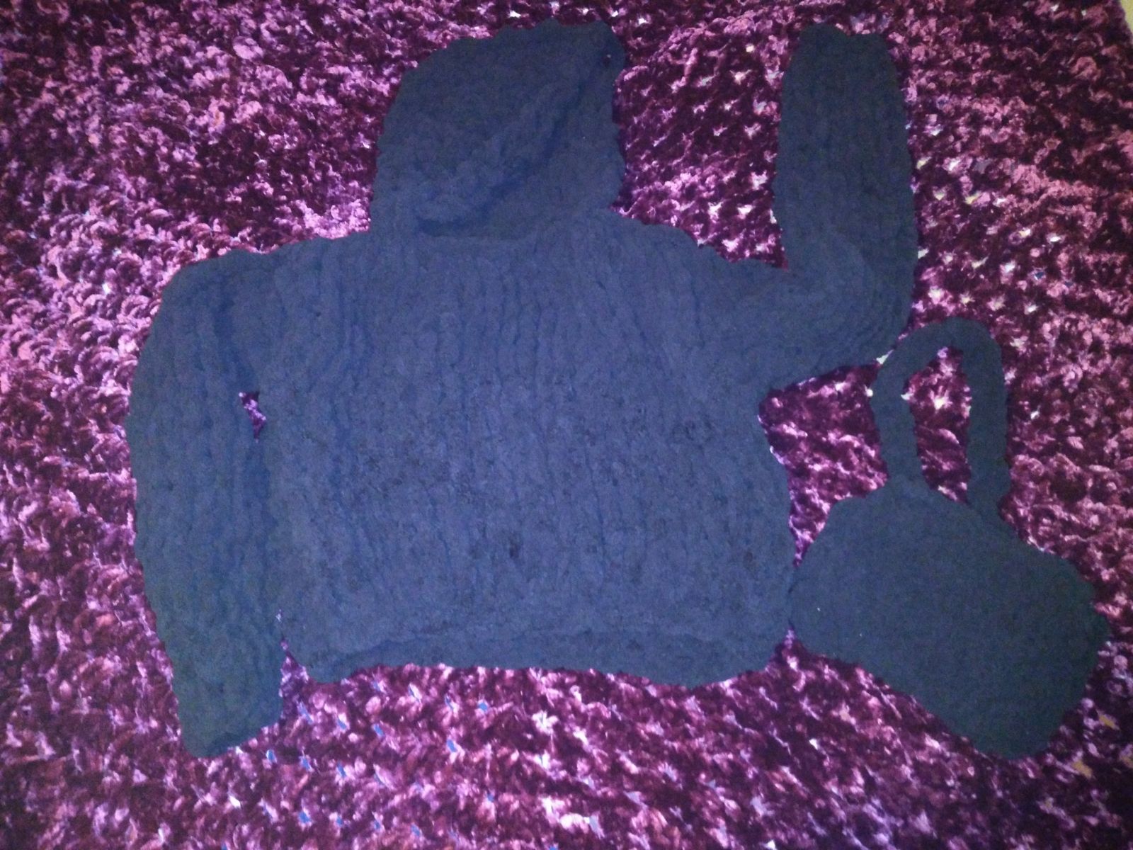 Hand knit Chunky hoodie