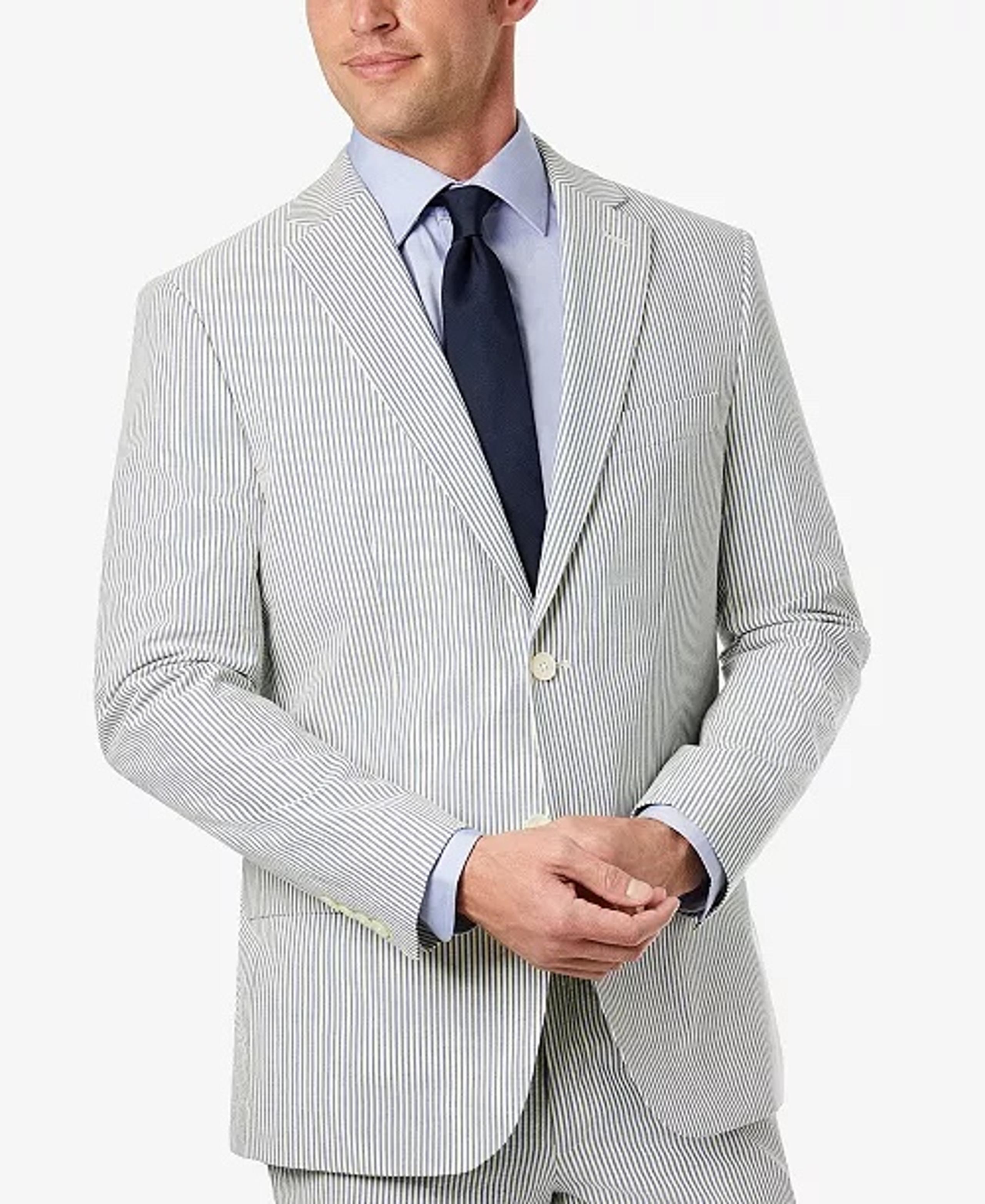 Lauren Ralph Lauren
Men's UltraFlex Classic-Fit seersucker Cotton Sport Coat 42L