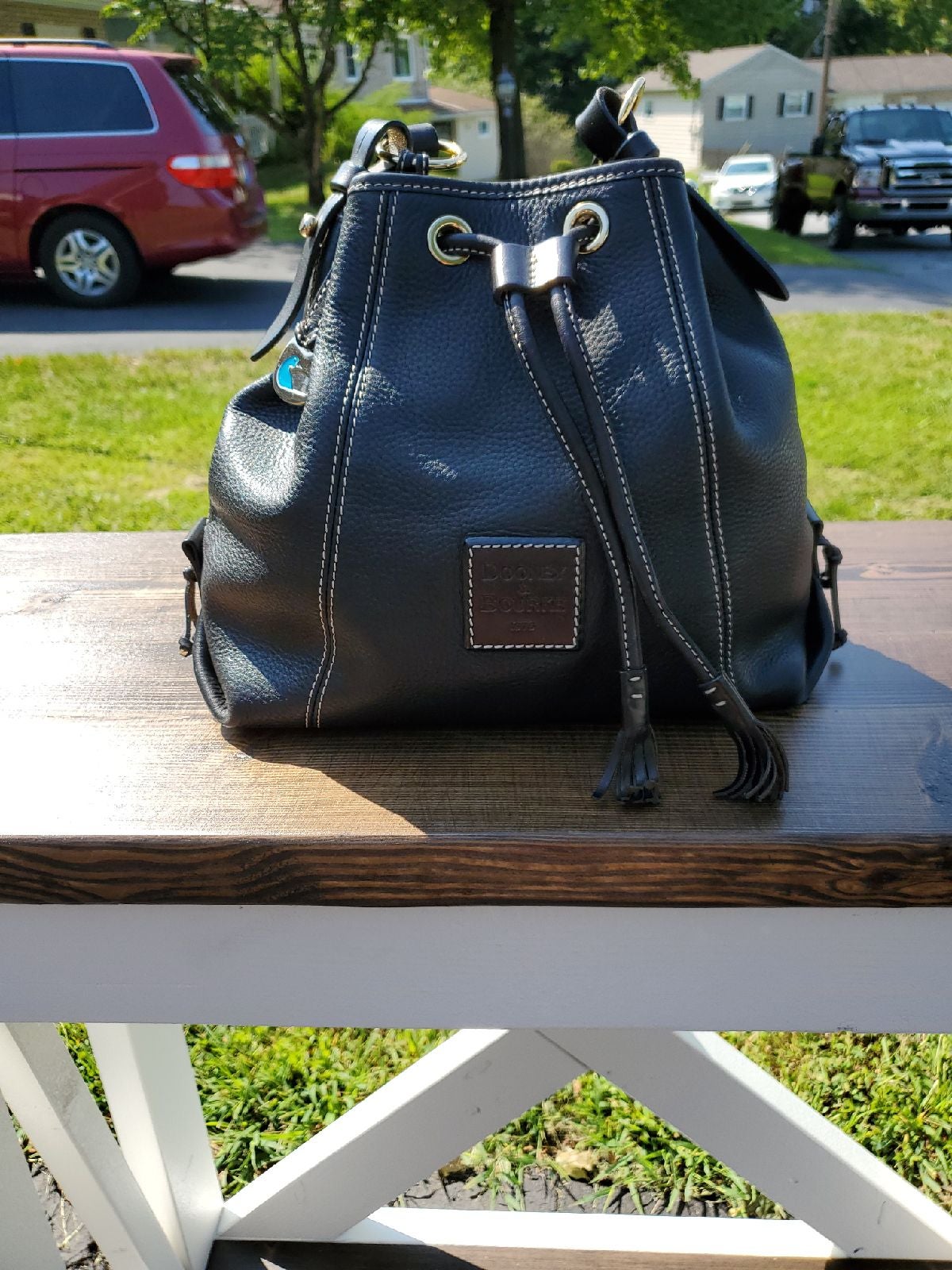 Dooney & Bourke Saffiano Leather Drawstr