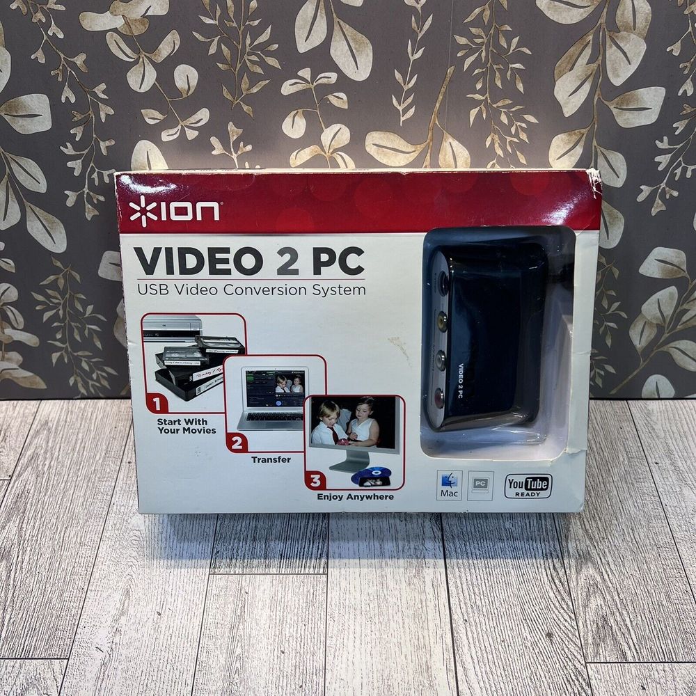 ION Video 2 PC VHS VCR to Computer USB Video Conversion System Transfer Movies