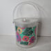 Hawaiian Hibiscus Floral Acrylic Ice Bucket Multi Color Appx 7.5 Inches Tall