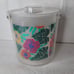Hawaiian Hibiscus Floral Acrylic Ice Bucket Multi Color Appx 7.5 Inches Tall