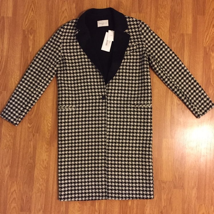 Sandro Morane Houndstooth Coat