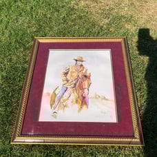 FRANKLIN MINT JOHN WAYNE THE DUKE FINE ART PRINT BY BUCK TAYLOR