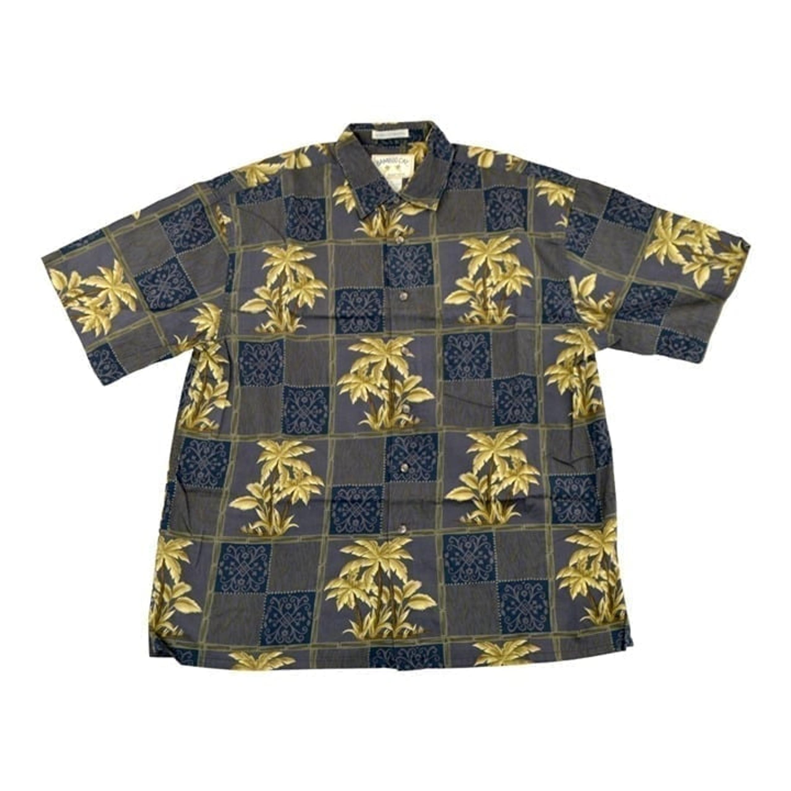 Bamboo Cay Men's Floral Hawaiian Shirt Sz L 100% Cotton Short Sleeve Resortwear