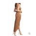 Halter Midi Dress with Draped Tulip Skirt