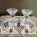 Pair of Crystal Reversible Candle Holders, Panel 3 in 1 Pillar, Votive and Taper