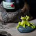Driftwood Sculpture w/ Cute Frogs and Potted Plant