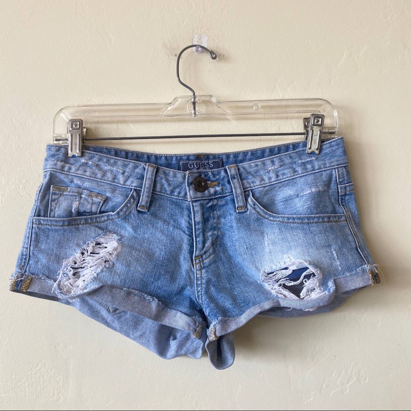 Guess Low Rise Cutoff Distressed Shorts