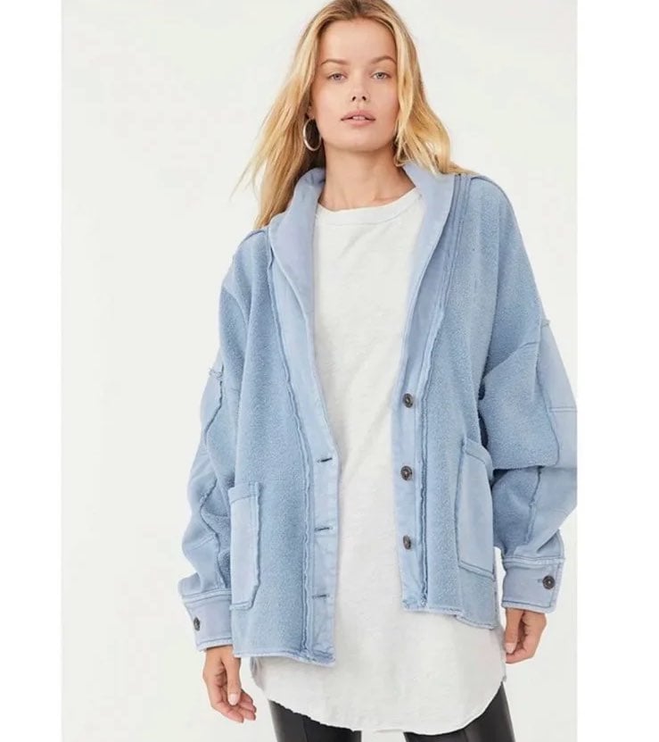 Free People jordan button up teddy shacket