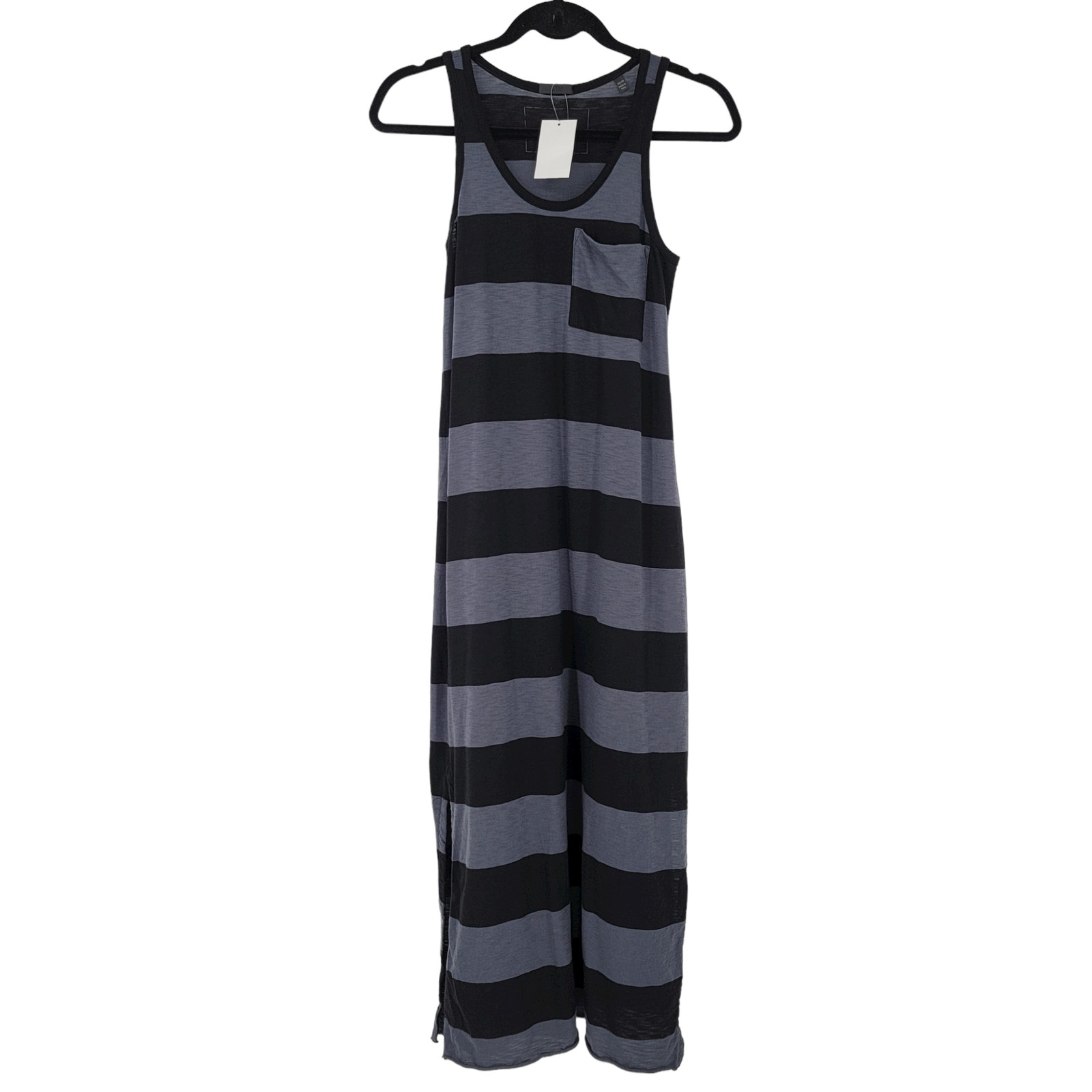 ATM Anthony Thomas Melillo Stripe Sleeveless Leg Slit Tank Maxi Dress Size XS