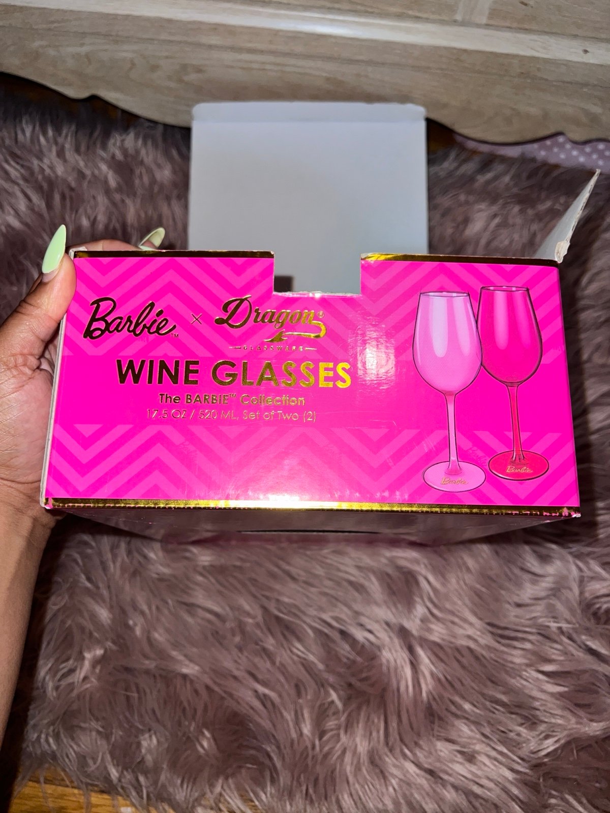 Barbie wine glasses