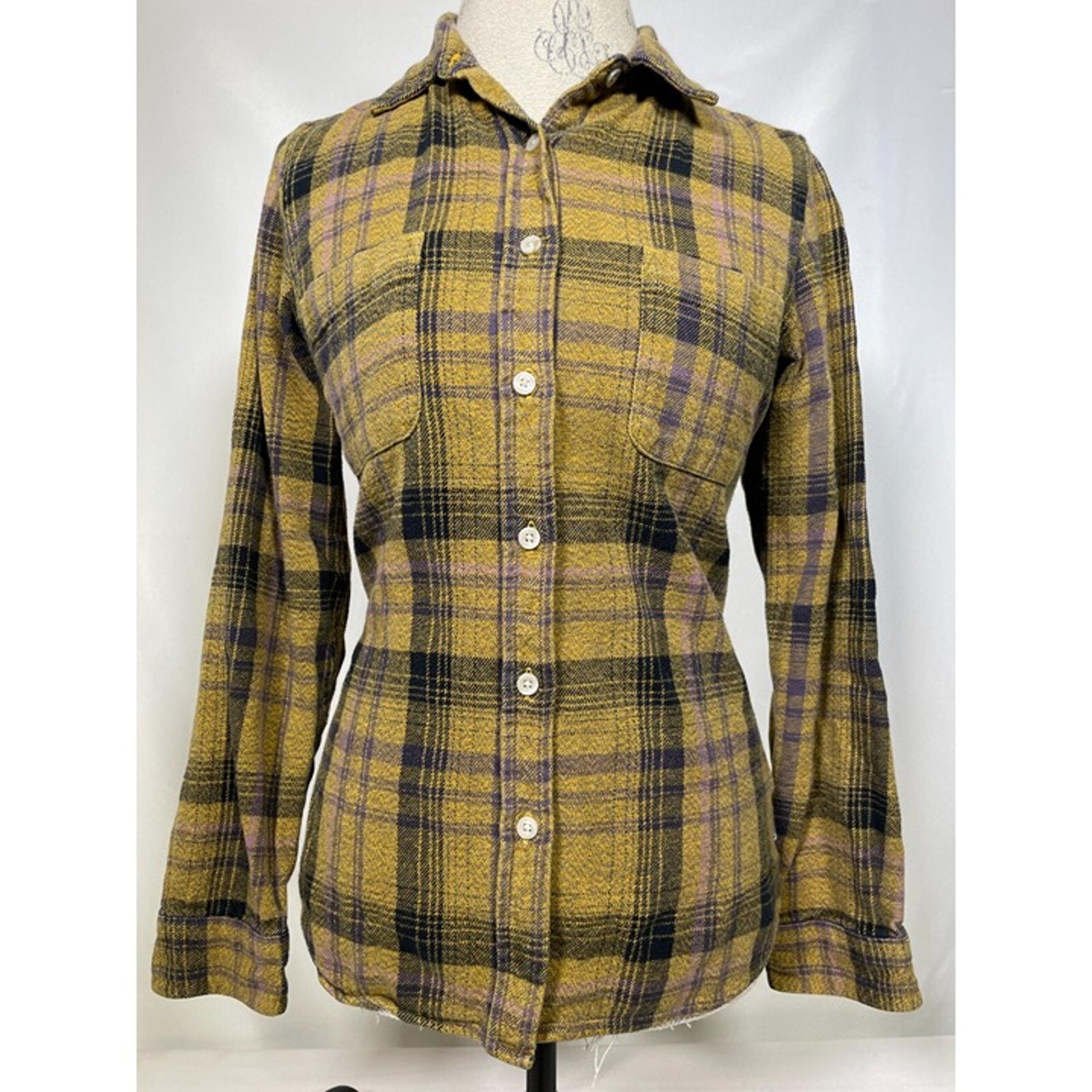 The North Face Willow Creek Flannel Oatmeal Plaid Button Shirt Women's SMALL